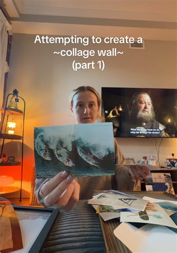 Creating a Creative Collage Wall on Brick