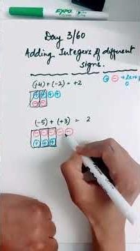 Day 3/60 | Adding Integers of different signs |GED Math #integersclass6 #gedmath #addingintegers
