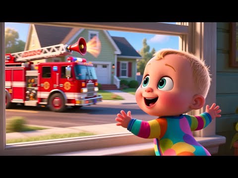 Baby and the Fire Engine 🚒🔥 Fun Kids Song | Toddler Rescue Nursery Rhyme