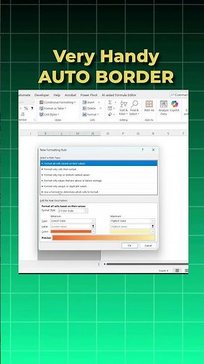 Easy Excel Trick for Instant Borders!