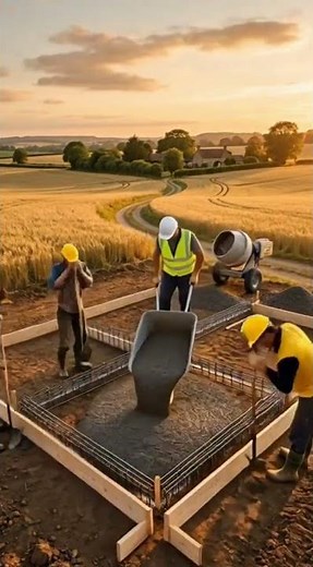 Cinematic Hybrid Brick & Wooden Barn House Construction Timelapse | Peaceful Countryside Build