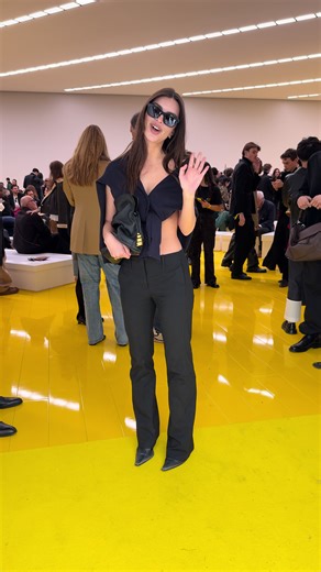 Emrata Talks Fashion at LOEWE Fall Winter 2026 Show