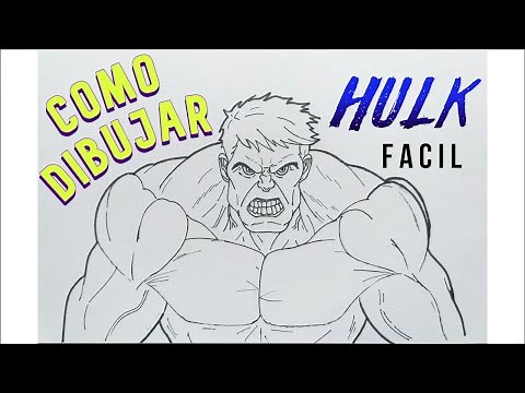Cómo dibujar a Hulk de Avengers paso a paso, fácil y rápido | Dibujo de Hulk de Marvel Vengadores
