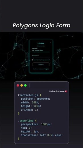 Polygons Login Form Animation Using HTML And CSS