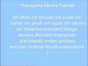 Pranayama mantra Tutorial-Srivatsa Ramaswami