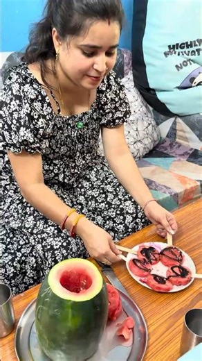 Duggu cut watermelon 🍉 in different style 😳😋