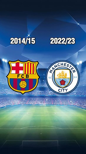 FC Barcelona vs Manchester City Football Fight Comparison