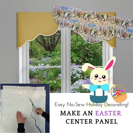 Interchangeable DIY Holiday & Seasonal Valance Panels! #diy #curtains #holidaydecor #holidayseason