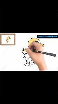 Teach you how to draw a duckling_land animal video simple drawing #cuteduck #ducklings #ducklife