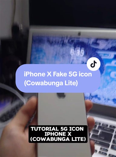 Tutorial Modifikasi Ikon 5G Palsu di iPhone X
