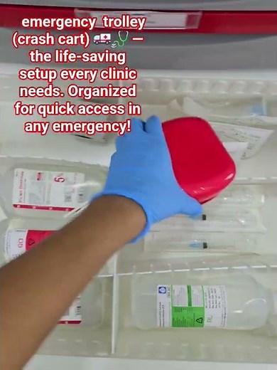 Emergency trolley (crash cart)the life-saving setup.Organized for quick access #CrashCart #NurseLife