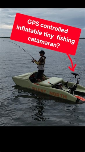 I put the @tinyboatnation Auto Boat GPS trolling motor on the @silentnorthfishing CampCast catamaran to make a pretty sweet little fishing setup for inshore. I powered the trolling motor with the @litimepower lithium phosphate battery. Now I just need to figure out where the fish actually are 🤣 #fishing #fishingboat #Boat #boating #bassfishing #kayakfishing #fishingkayak #fishinggear #fishinglife | Joe Oceanside