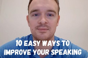 10 Ways to improve your speaking: When you are thinking about anything, talk to yourself out loud in English. If you study from a book, read the sentences out loud, Start by focusing on the individual words/sounds until you are very comfortable with them. Then try reading the sentence at a natural speed again and again until you feel comfortable with it. If possible, ask a native speaker to check your pronunciation. When you watch TV, movies, etc., repeat what you hear and try to copy the tone, 
