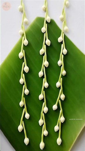 Beautiful Garland Made with Crape Jasmine Buds 🌿🤍 | Handmade Flower Craft