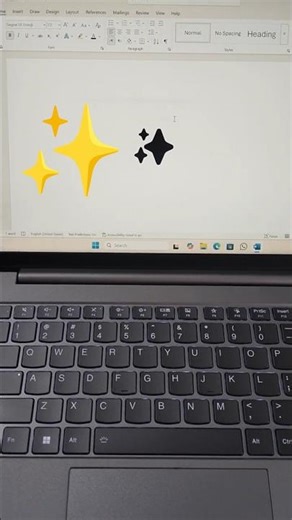 How to Type Sparkles Emoji in MS Word | Magic Unicode Shortcut ✨ #Shorts