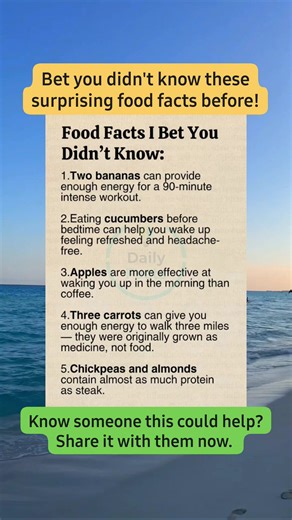 You've been missing out on these incredible food facts! 🍎 Follow us for more Health Tips. #dailyfacts #foodfacts #healthyeating | Daily Facts