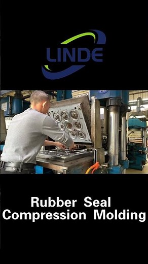 Rubber seal compression molding process