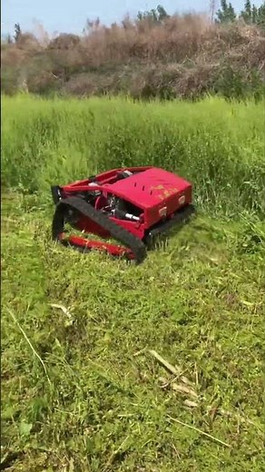 High-Efficiency Remote Controlled Slope Mower in Action