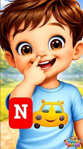 Letter N Phonics Song | N for Net, Nest, Nose #alphabetlearning #cartoon #funny #nose