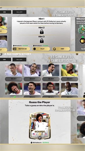 HOW TO GET A NATION'S STORY USA GUESS THE PLAYER DAY 2 SHARDS IN EA FC MOBILE 26 #shorts #fcmobile