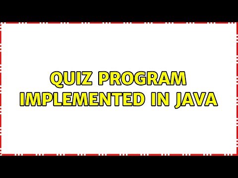 quiz program implemented in java