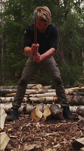 Chopping Firewood With The Grankvist Axe