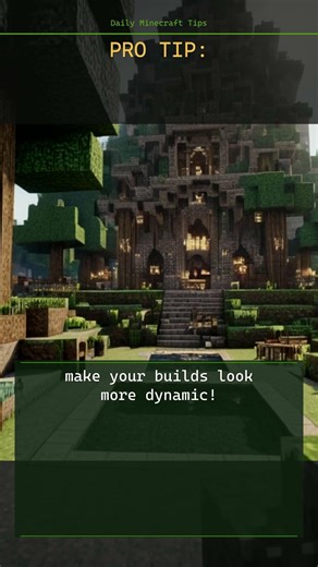 Minecraft tip: make your builds look more dynamic! 🏗️