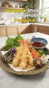 Crispy Japanese Shrimp & Vegetable Tempura 🍤 | Easy Recipe