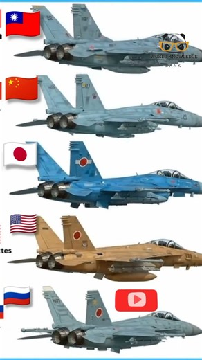 Air Superiority Compared: Taiwan, China, Japan, USA, & Russia#shorts