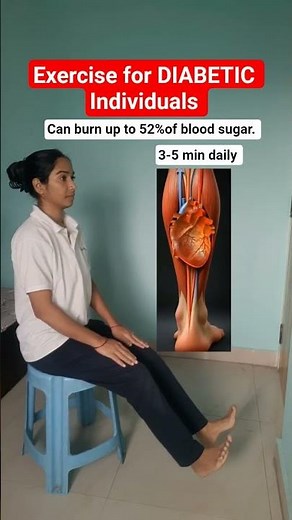 Exercise for DIABETIC Individuals| burn 52%of blood sugar #diabeticcare #homeexercise #physiotips