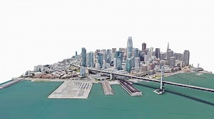 San Francisco,city,scan,map,skyscraper,terrain - 3D model by SENSIET (@asensio)