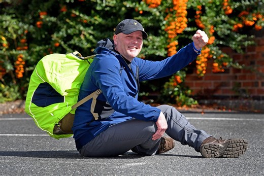 Veteran completes month-long gruelling 50-mile challenge with 50 pounds on his back raising hundreds for Shropshire boxing gym