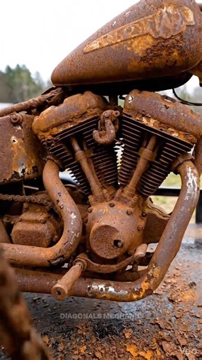 Rusty Harley-Davidson Motorcycle Full Restoration | From Scrap to Brand New