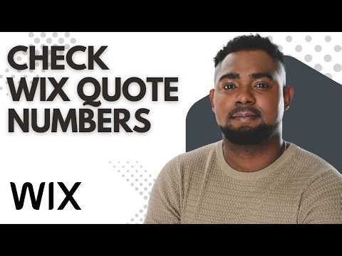 How to Check Quote Numbering on Wix | Wix Quotes Tutorial