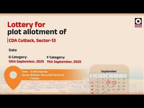 Lottery Programme for Allotment of Plots at CDA Sector-13