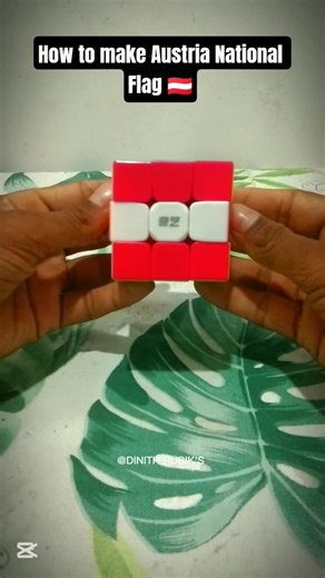 How to make Austria National Flag 🇦🇹 #rubikscube #rubikscubesolution#independencedayflag #cubing