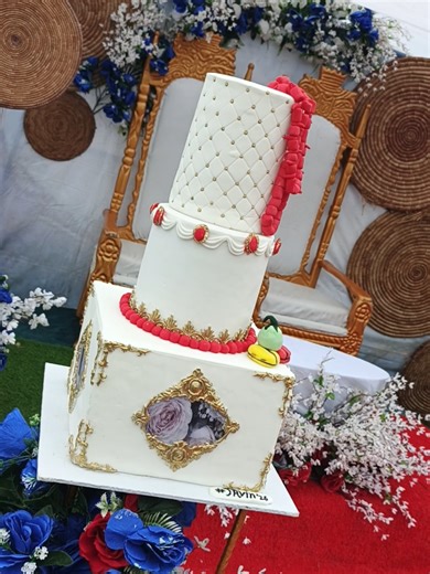 How we turned up for Javin'26 Luxury cakes only!💯 Need a cake? Send us a DM #cakesindeltastate #jeddo #sublimecakes #bakedwithlove💖 ##2026bride
