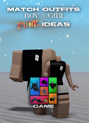Ideas de outfits punk en Roblox
