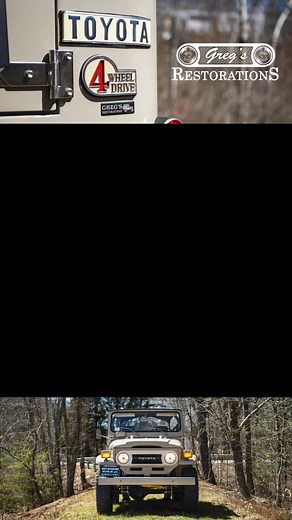 One of our favorite Landcruiser restorations yet. This 77 Toyota Landcruiser FJ40 underwent a full restoration with a few creature comforts to make it the ultimate ride and beach rig! | Greg's Restorations