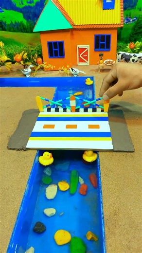 Building a Stable Model Bridge Over a Small Water Stream for a Mini Mazda Car