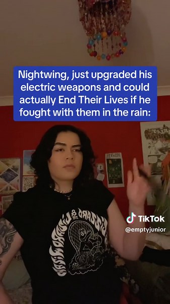 Nightwing's Electric Weapon Upgrade and Refusal to Patrol in Bad Weather