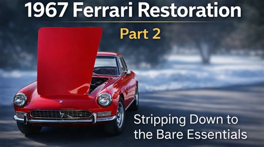 1967 Ferrari restoration part 2 stripping down to the bare essentials