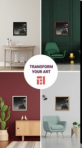 Ampersand Art Supply Floaterframe Readymade Frame for Flat and 1 1/2" Deep Wood Panel and Canvas Artwork, Paintings, Prints, and More, 16"x20", Black Thin