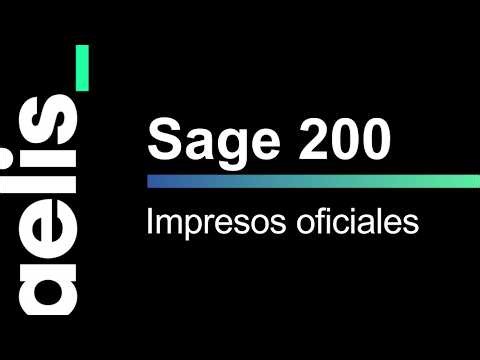 Cómo GENERAR IMPRESOS OFICIALES en Sage 200 🧾 | Curso Sage 200