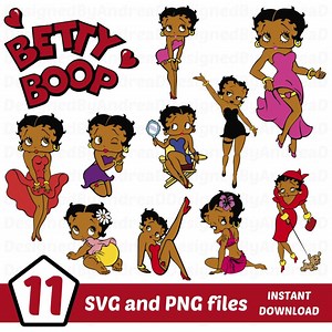 Black Betty Boop Svg, African American Betty Boop Svg, Png Bundle, Sublimation Designs, Layered Svg, Clipart, INSTANT DOWNLOAD - Etsy