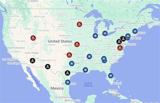 New Google Map tracks proposed ICE warehouse locations across the United States