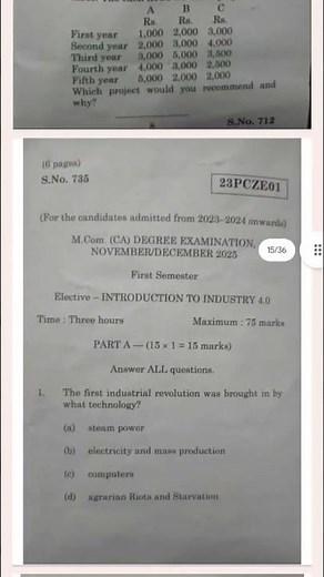 M.com (ca) periyar university. 1st sem question paper 2025.#periyaruniversity #m.com #m.comca
