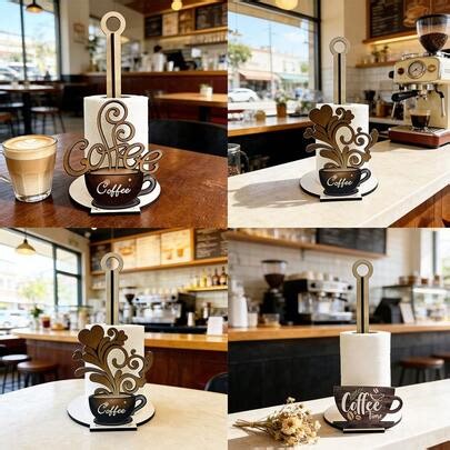 1/3pcs Wooden Coffee Cup Shaped Kitchen Paper Towel Holder, Rustic Tabletop Organizer For Counters, No Installation Required, Vintage Cafe-Style Desktop Decor, Space-Saving Kitchen Accessory With Easy Refill, Natural Wood Finish, Ideal For Breakfast Nook, Home Office, Diner Counter, Cozy Gift Idea, Multi-Scene Use, Warm Natural Tone, Quick Setup, Practical Mock Cup Design, Timeless Home Accent, Giftable For Friends And Family, Perfect For Small Kitchens And Cozy Cafes | SHEIN