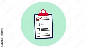 Notebook icon animation. Cartoon Graphic Design tools icon animation Stock Video