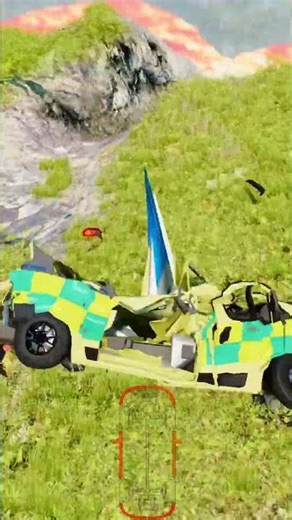 🚑🚕🤤3 Ambulances vs Deep Lava Pit #shorts #beamngdrive #funny #beamngmods #LongestBusCrash